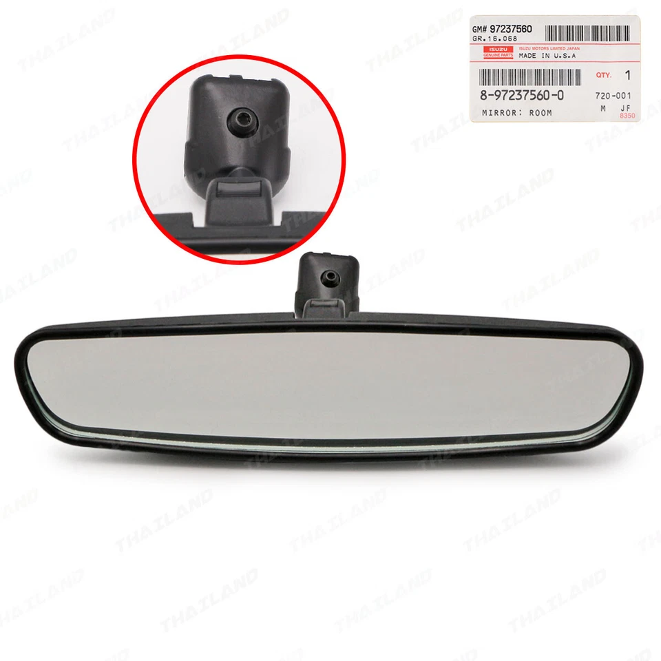 Interior Inside Rear View Mirror Black For Isuzu D-Max SLX Dmax TFR 2003 '07 - Image 2 of 4