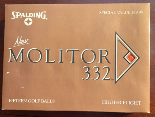 Boîte à balles de golf Spalding Molitor 332 de 12 NEUVE orange + manche orange TopFlite XL - Photo 1/4