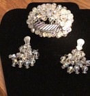 Vintage Beaded Rhinestone Stretch Bracelet And Matching Earrings Marked Japan — photo 4