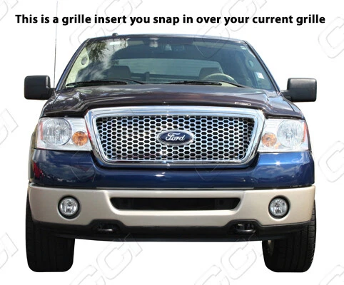 Ford f150 chrome front grille insert fits 2004 2005 2006 2007 2008 deals