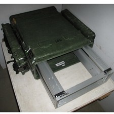 Rackmount 03U x24 General Dynamics Slide Out Composite Rack ShockMount Hard Case