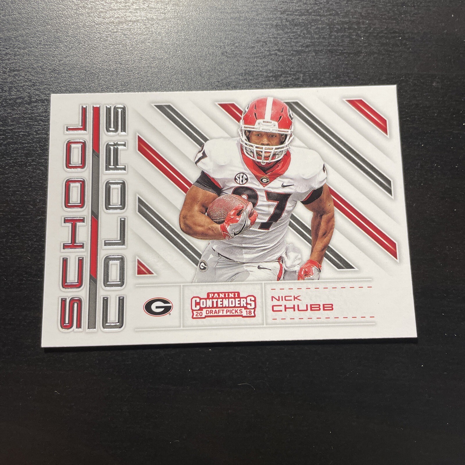 Football Card -- 2018 Panini Contenders Draft Picks School Colors #12 Nick Chubb