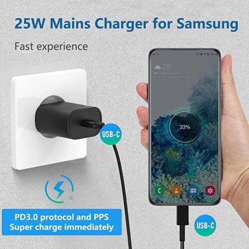 Fast Charger Plug & Cable For Samsung Galaxy Z Flip 3 S21 FE S22 Plus S20 Ultra - 第 7/19 張圖片