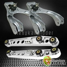 POLISHED FRONT UPPPER REAR LOWER CONTROL ARM CAMBER SUSPENSION KIT INTEGRA 94-01