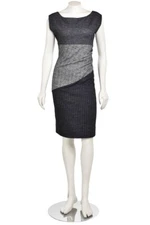 Diane Von Furstenberg Jori Checked Wool Sleeveless Knee Length Sheath Dress sz 8