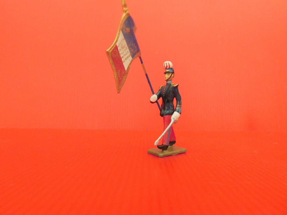 Figurine CBG Mignot - Saint-Cyr : Garde Au Drapeau - 60mm (1/32) - Plomb Peint - NEUF