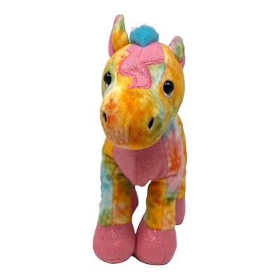 小物 zinzinzin Webkinz Ganz Tie Dyed Pony Horse HM677 NO CODE Rainbow