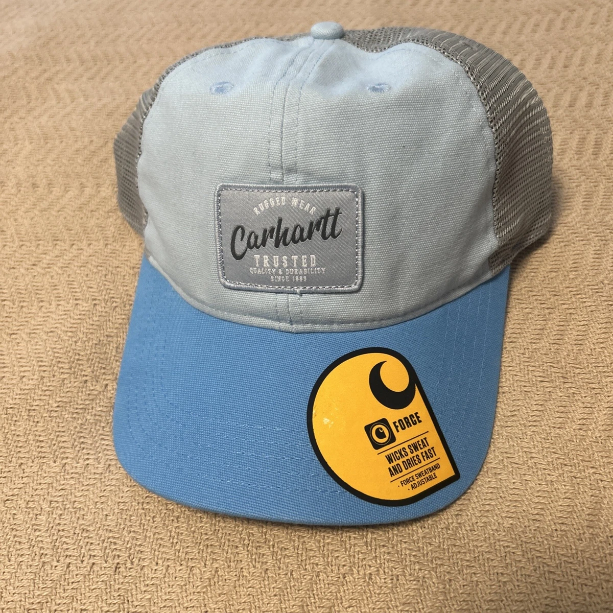 Carhartt Force Women\'s Cap One-Size Unisex Gray White Blue Brand New Carhartt WIP Madison Logo Cap | Blue Fog / White | SVD USA main image 4