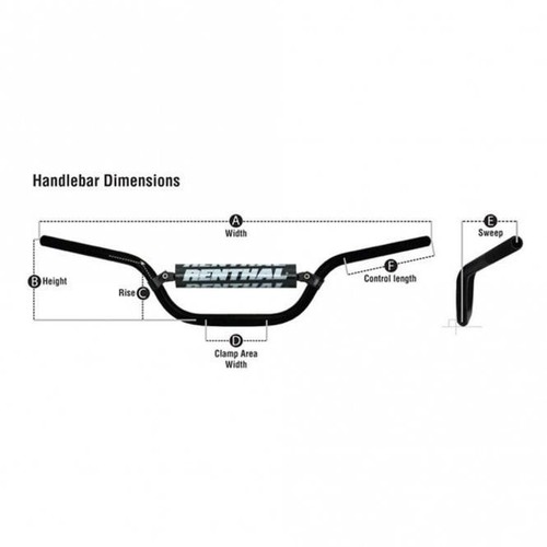 Manillar Renthal Twinwall - 999 McGrath KTM SX/SXF 16-24 RMZ 19-24 (Naranja) - Imagen 2 de 2