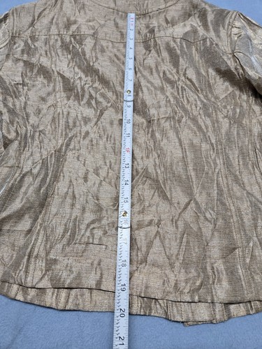 Ruby Rd Women's Jacket Size 14 Metallic Textured Button Front Polyester Blend - Picture 6 of 7