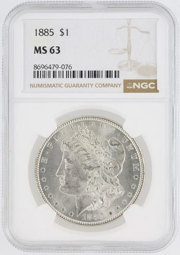 1885 Morgan Silver Dollar NGC MS63 S$1 Philadelphia Minted No Reserve