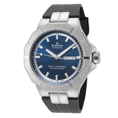 Edox Delfin The Original Herrenuhr 43mm Automatikuhr Schwarz Blau 88008-3CA-BUIN