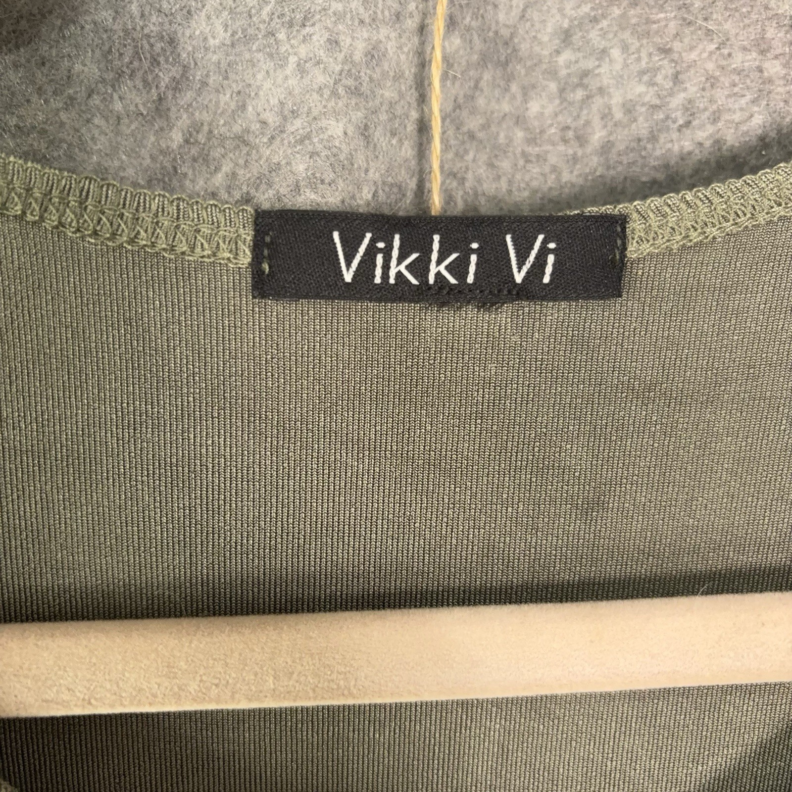 Vikki Vi Cardigan Top Womens 2X Green Brown Slinky Stretch - BUNDLE OF 3 image 9