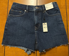 Express Jeans Women's Blue Denim Cut Off Shorts Size 0