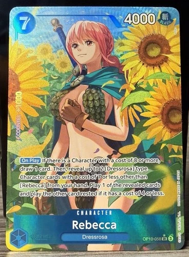 One Piece TCG Royal Blood OP-10 - Rebecca SR Alt Art Parallel OP10-058