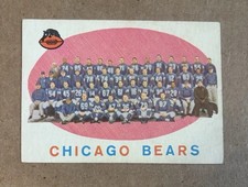 1959 Topps Chicago Bears #104 Team -  1st Series UnMarked Checklist EX MT