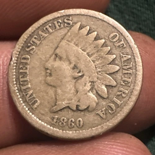 1860 Indian Head Copper Nickel Cent, Key Date In Good Conditions