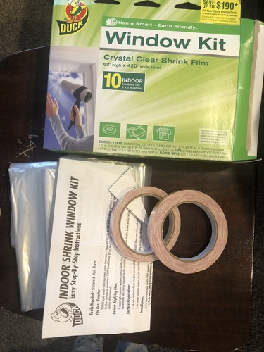 Used Duck Window Kit Insulating Shrink Film 62"x 420”