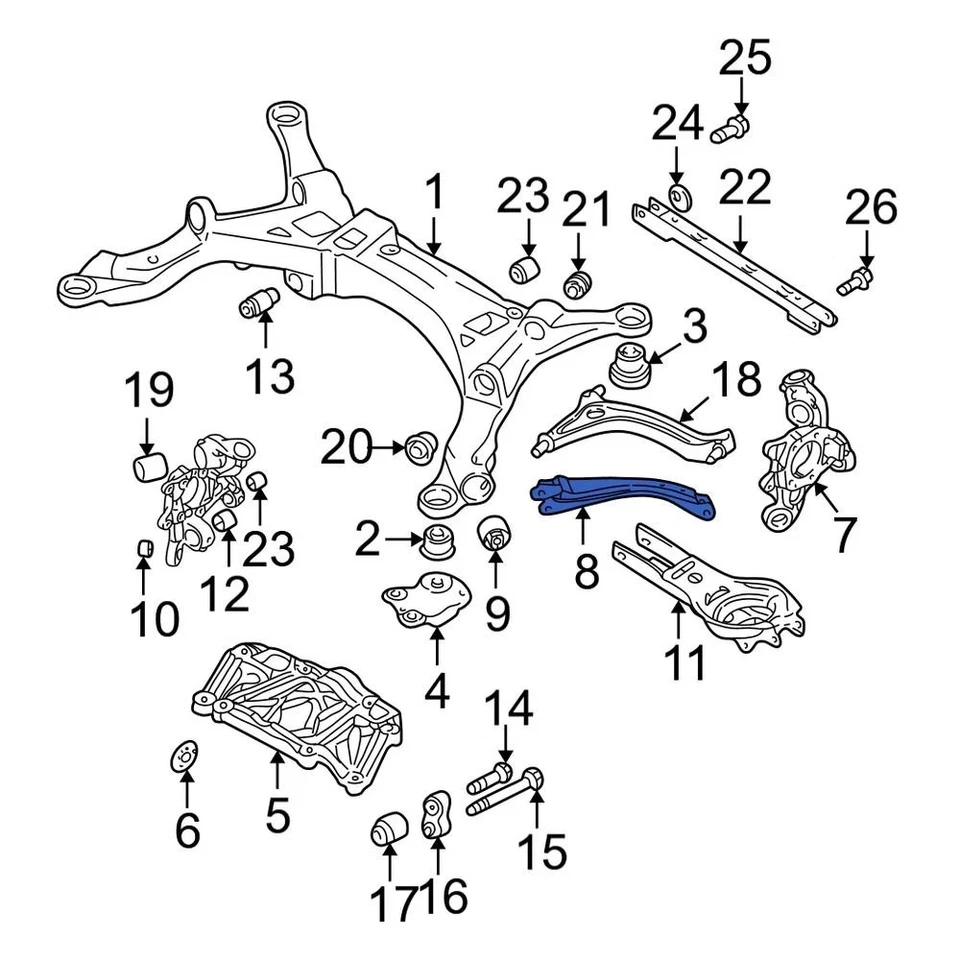 For Volvo S60 2001-2009 Volvo 30676099 Rear Left Suspension Trailing Arm - Imagem 4 de 4