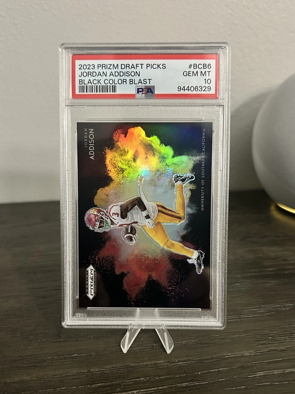 Jordan Addison Panini Prizm Draft Picks Black Color Blast #BCB6 Base