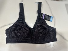 Bali Bra 36C Black Wireless Classic Support DF3372 Cool Comfort Fabric NEW