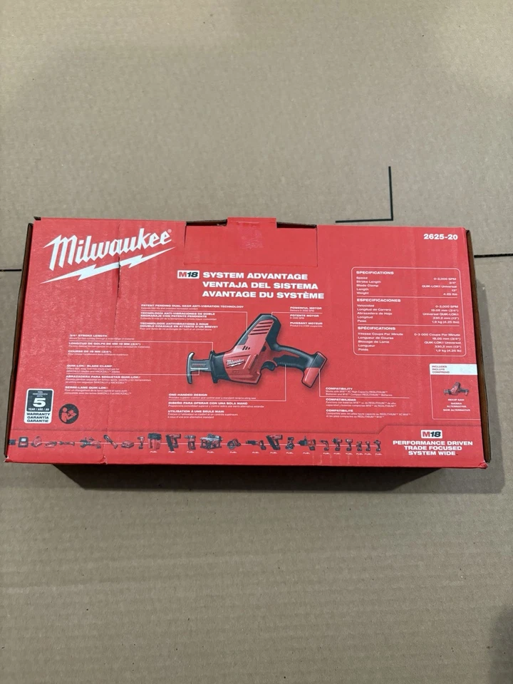 New Milwaukee 2625-20 M18 HACKZALL Reciprocating Saw Tool Only 18V OEM - Image 2 of 2