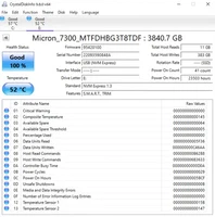MTFDHBG3T8TDF Micron 7300 Pro 3.84TB M.2 22110 NVMe PCIe Gen3.0x4 Enterprise SSD