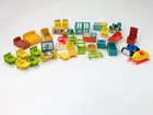 Vintage Lot of 34 Little People Play Pieces Furniture Nursery Cars School Washer