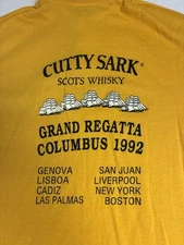 Vintage Cutty Sark Scots Whiskey V-Neck Pullover Polo Golf Shirt 1992 XL 