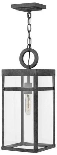 Hinkley Porter 19" High Aged Zinc Outdoor Hanging Light - Picture 2 of 8