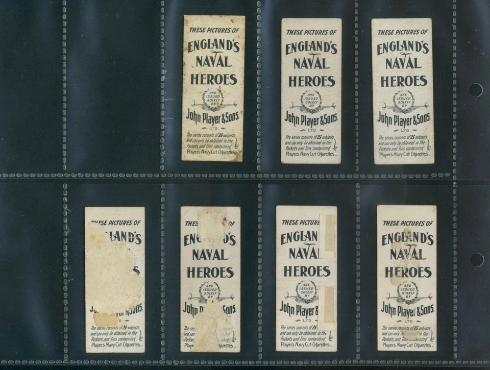 John Player ENGLANDS NAVAL HEROES x 17 diff NELSON RALEIGH COOK DRAKE etc 1897 - Image 4 of 4