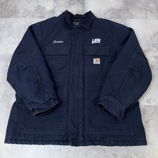 CARHARTT C003 Arctic Duck Insulated Traditional Coat Field Jacket Navy Blue XL