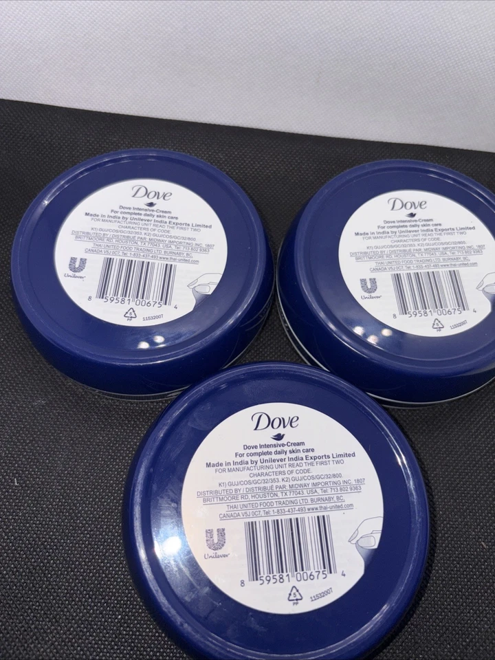 3x Dove Intensive Body Cream Dove Skin Care Moisturizer 5.07 FL OZ. SEALED! - Image 2 of 2