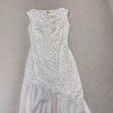 Lauren Ralph Lauren Evening Dress 6 Sequin Lace Mermaid Gown Ivory Formal Bridal