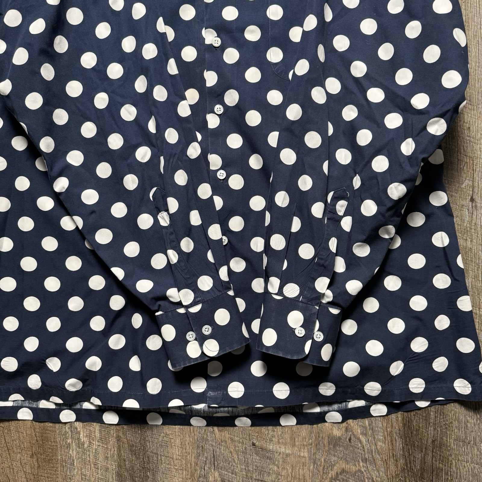 Maus & Hoffman Polka Dot Patterned Button Down Dr… - image 2