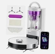  E20 Plus Robot Vacuum and Mop Combo, Robot Vacuum Cleaner with Bagless White