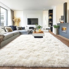 8x10 Rug for Living Room, Fuzzy Plush Large Area Rug, Fluffy Modern Shag Non ...