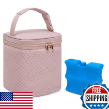 Fasrom Breastmilk Cooler Bag w/Ice Pack - Fits 4 Large 9oz Baby Bottles
