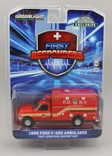 1:64 GreenLight *FIRST RESPONDERS* FDNY New York 1989 Ford F350 AMBULANCE NIP!