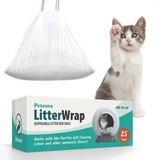 Premium Self Cleaning Cat Litter Box Liners Kitty Bags Poop Pet Waste & Durable