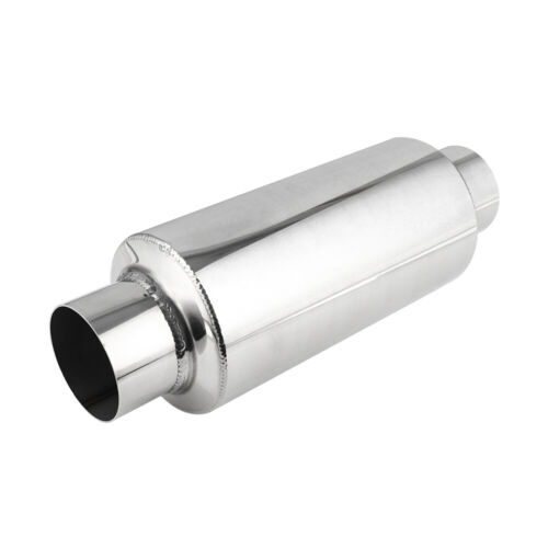 Universal 3" Inlet/Outlet Exhaust Resonator 12" Muffler Stainless Steel Weld On - Picture 6 of 11