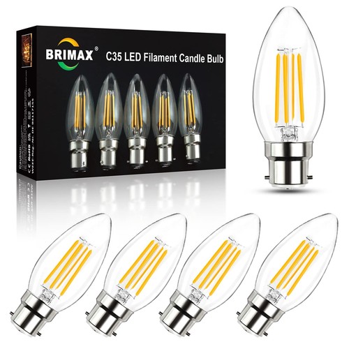 BRIMAX E14 LED Candle Bulbs Dimmable Small Edison Screw SES Chandelier C35 Bulbs - Picture 14 of 18