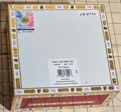 Lotto 3 scatole sigari Romeo y Julieta legno vuote da collezione Repubblica Dominicana - Foto 7 di 12