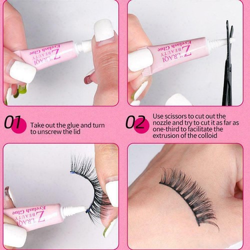 Eyelash Glue Adhesive Strong Clear/Black Waterproof pcs Eyelashes. False V0G4 - Imagen 11 de 11