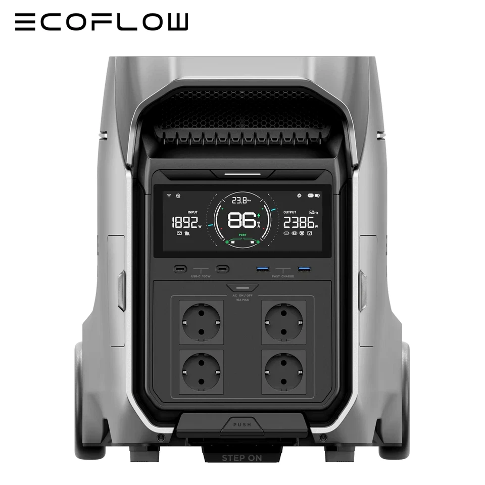 ECOFLOW DELTA Pro 3 Centrale Elettrica Portatile 4KWh LiFePO4 Generatore Solare