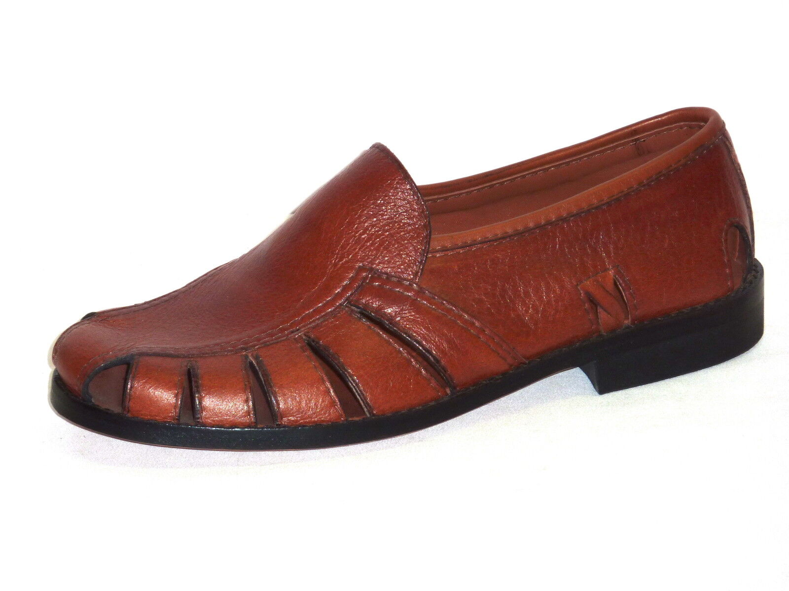 2210 Herren Sandalen Leder braun Absatz Gummi made in italy n. 41 2210 Herren Sandalen Leder braun Absatz Gummi made in italy n. 41