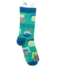 Women Boy Crew Sock Wit Pot Head Coffee Espresso Latte Cappuccino WILL COMBO SHI