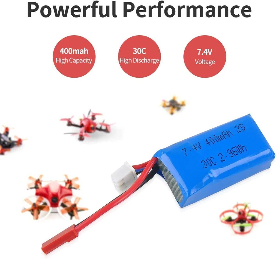 7.4V 400mAh 2S LiPo Battery 30C JST Plug for Micro FPV Racing Drone Quadcopter - Image 3 of 4