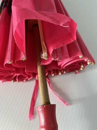 Vintage Satin Cloth Umbrella Props Chinese Knot Tassel Classical Oil Paper - Picture 9 of 9