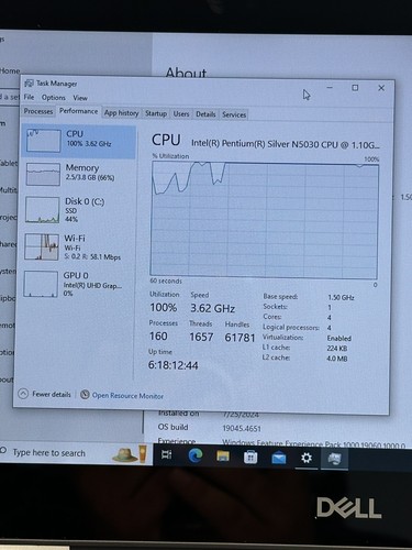 Dell Latitude 3190 2-in-1 Pentium Silver Windows10 4GB RAM 128GB SSD Touchscreen - Picture 8 of 8